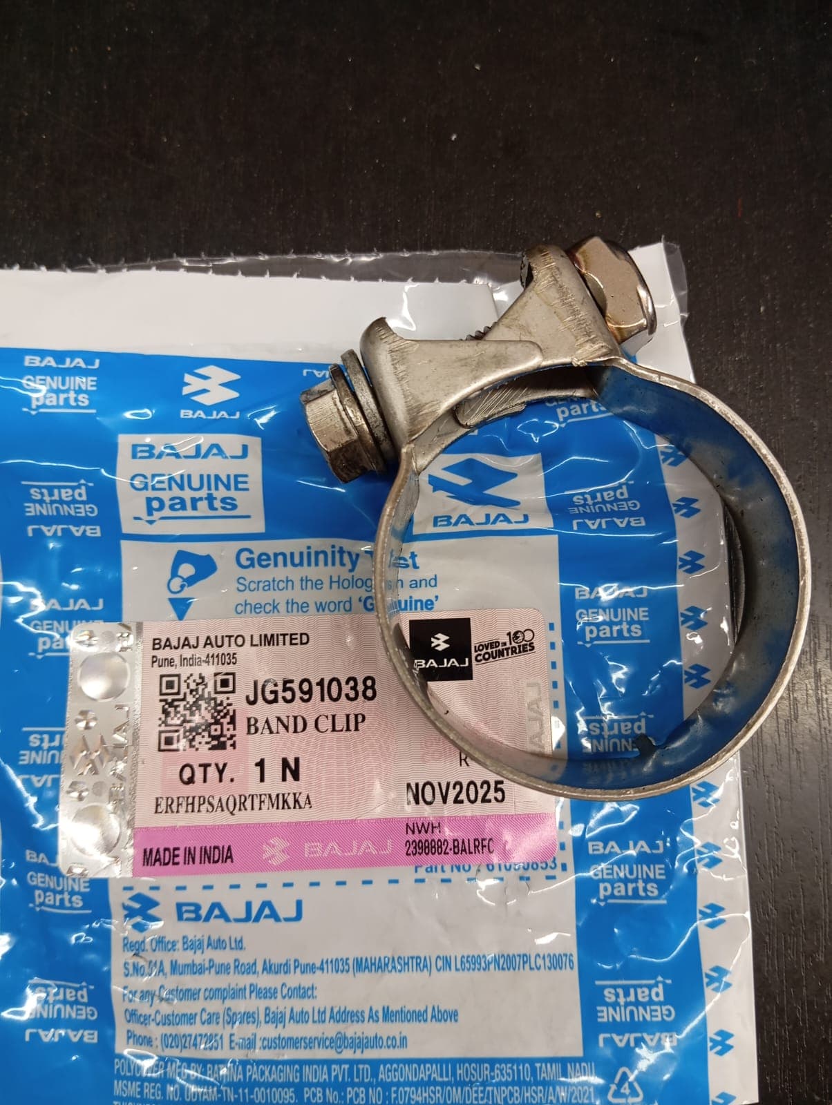 Miniatura 4 de ABRAZADERA DE MOFLE/EXOSTO PULSAR 200 NS (CARBURADA Y FI)